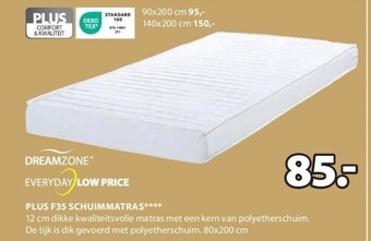 Jysk Plus f35 schuimmatras aanbieding