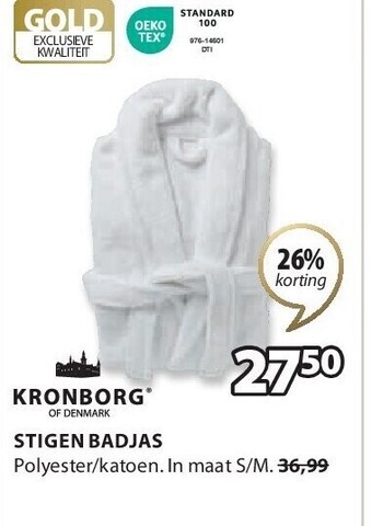 Jysk Stigen badjas aanbieding