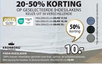Jysk Frida hoeslaken aanbieding