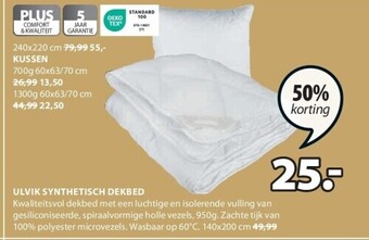 Jysk Ulvik synthetisch dekbed aanbieding