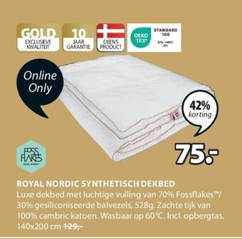 Royal nordic synthetisch dekbed