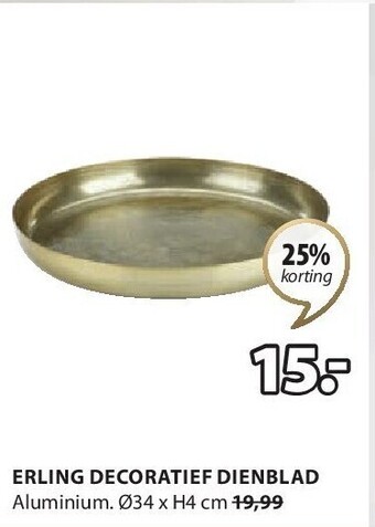 Jysk Erling decoratief dienblad aanbieding