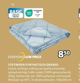 Jysk Stetinden synthetisch dekbed aanbieding