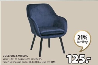 Jysk Udsbjerg fauteuil aanbieding