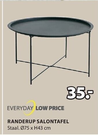 Jysk Randerup salontafel aanbieding