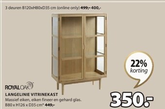 Jysk Langelinie vitrinekast aanbieding