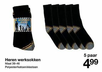 Zeeman Heren werksokken aanbieding