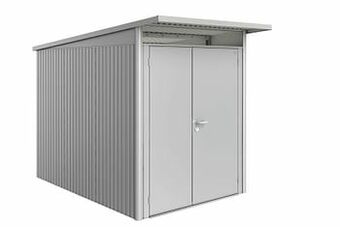 Brico Biohort berging AvantGarde A3 met dubbele deur zilver 180x300cm aanbieding