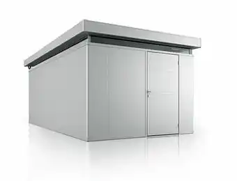 Brico Biohort tuinhuis CasaNova 300x500cm zilver metallic deur rechts aanbieding