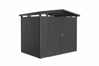 Brico Biohort berging Panorama P2 donkergrijs metallic dubbele deur 273x198cm aanbieding