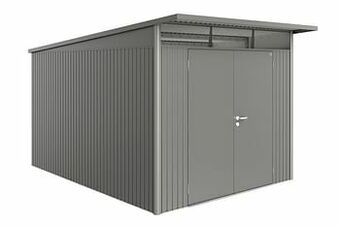 Brico Biohort berging AvantGarde A8 met dubbele deur kwarts grijs 260x380cm aanbieding