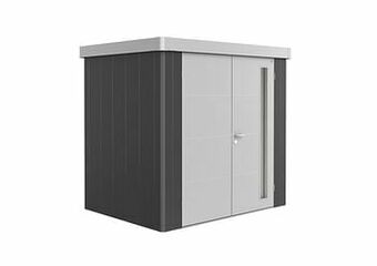 Brico Biohort berging Neo GR2 dubbele deur donkergrijs/zilver 180x236cm aanbieding
