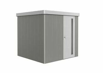 Brico Biohort berging Neo GR3 enkele deur kwartsgrijs/zilver 236x236cm aanbieding