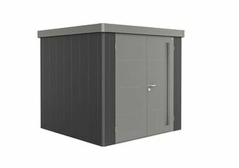Brico Biohort berging Neo GR3 dubbele deur donkergrijs/kwartsgrijs 236x236cm aanbieding