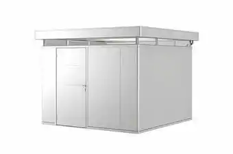 Brico Biohort tuinhuis CasaNova 300x300cm zilver metallic deur links aanbieding