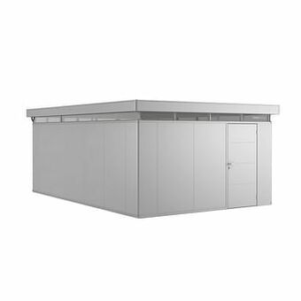 Brico Biohort tuinhuis CasaNova 400x600cm zilver metallic deur rechts aanbieding