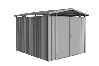 Brico Biohort berging Panorama P5 kwartsgrijs metallic dubbele deur 273x318cm aanbieding