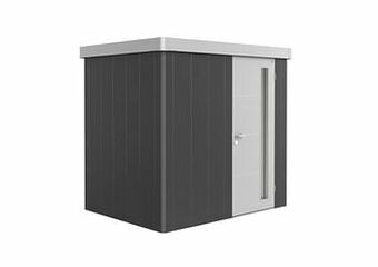 Brico Biohort berging Neo GR2 enkele deur donkergrijs/zilver 180x236cm aanbieding