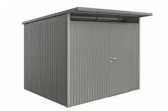 Brico Biohort berging AvantGarde A6 met enkele deur kwarts grijs 260x260cm aanbieding