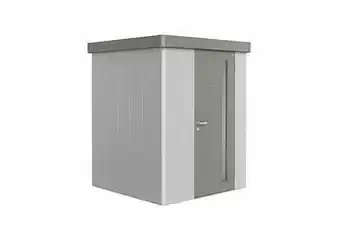Brico Biohort berging Neo GR1 enkele deur deur zilver/kwartsgrijs 180x180cm aanbieding