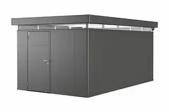 Brico Biohort tuinhuis CasaNova 300x500cm donkergrijs metallic deur links aanbieding