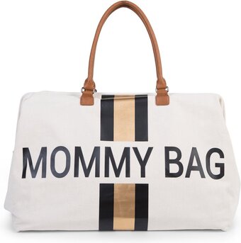 Bol.com Childhome mommy bag groot - off white stripes black/gold aanbieding