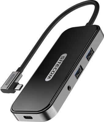 Bol.com Sitecom - usb c multiport adapter - hdmi, usb-c, usb-c pd, 2x usb-a - cardreader - 3.5 audio aanbieding