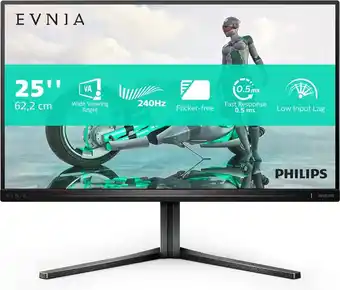 Bol.com Philips evnia 25m2n3200w - full hd gaming monitor - 240hz - 25 inch aanbieding