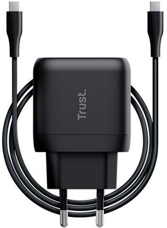 Bol.com Trust maxo - laptoplader - 45 w - usb-c - 2m kabel - zwart aanbieding