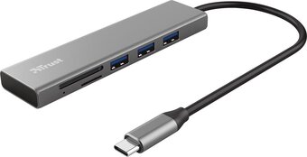 Bol.com Trust halyx - hub - usb c - kaartlezer - aluminium aanbieding