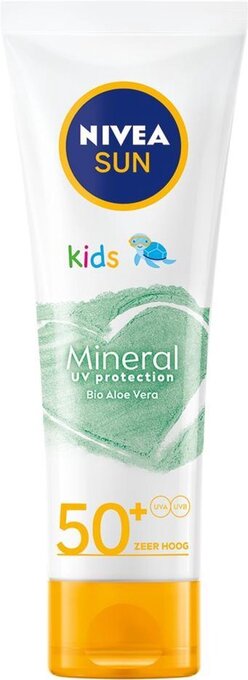 Bol.com Nivea sun kids mineral uv protection zonnebrand crème gezicht spf50+ - 50ml aanbieding
