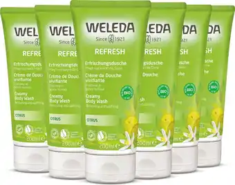 Bol.com Weleda citrus refresh douchecrème - 6x200ml - voordeelverpakking aanbieding