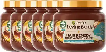 Bol.com Garnier loving blends - masker - rijke argan - 340 ml - 6 stuks voordeelverpakking aanbieding