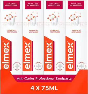 Bol.com Elmex anti cariës professional tandpasta 4 x 75ml - voordeelverpakking aanbieding