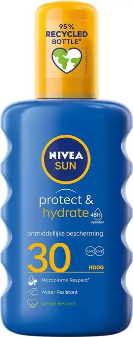 Nivea sun zonnebrand spray protect & hydrate spf 30 - 200 ml