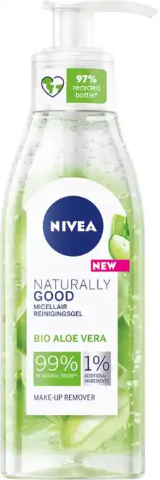 Bol.com Nivea naturally good micellair washgel met biologische aloë vera - 140ml aanbieding