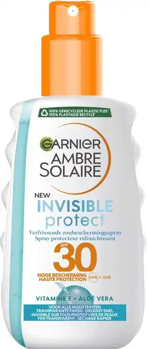 Bol.com Garnier ambre solaire clear protect refresh - zonnebrand - spf 30 - 200ml aanbieding