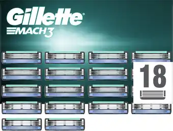 Bol.com Gillette mach3 scheermesjes voor mannen - 18 navulmesjes aanbieding