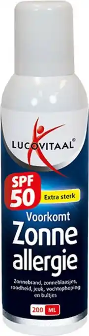 Bol.com Lucovitaal voorkomt zonneallergie zonnebrand - 200 ml - spray spf 50 aanbieding