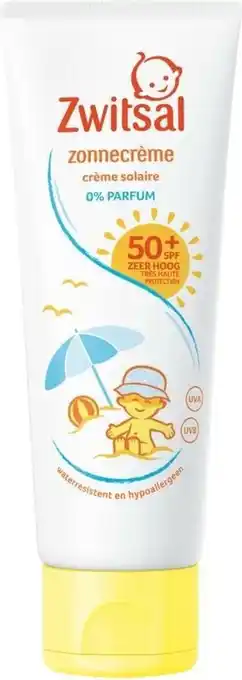 Bol.com Zwitsal spf 50+ parfumvrij zonnecrème - 75ml aanbieding