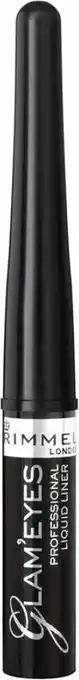 Bol.com Rimmel london glam'eyes professional liquid eyeliner - 001 black glamour aanbieding