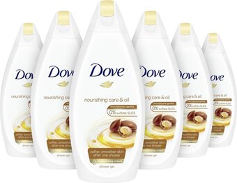 Bol.com Dove douchegel nourishing care & oil - 6 x 500 ml - voordeelverpakking aanbieding