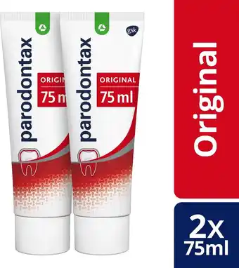 Bol.com Parodontax original dagelijkse tandpasta tegen bloedend tandvlees 2x75 ml aanbieding
