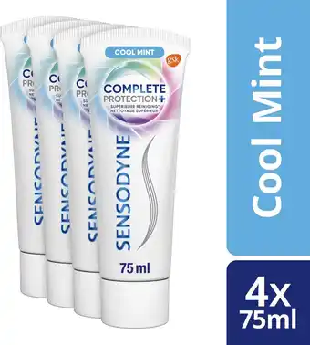 Bol.com Sensodyne complete protection + cool mint tandpasta - voordeelverpakking - 4x75 ml aanbieding
