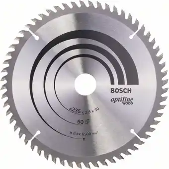 Bol.com Bosch cirkelzaagblad optiline wood 254 x 30 x 2,8 mm - 60 tanden - geschikt voor alle merken aanbieding