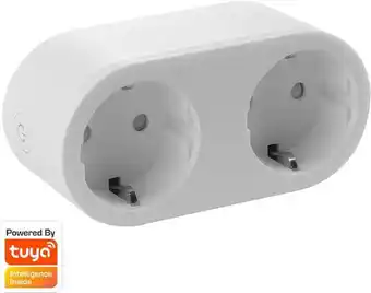 Bol.com Denver slimme stekker met energiemeter via app - tuya - amazon alexa - google home - shp200 - wit aanbieding
