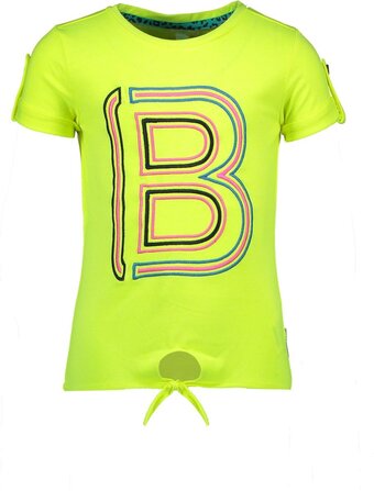 Bol.com B.nosy meisjes t-shirt - safety yellow - maat 104 aanbieding
