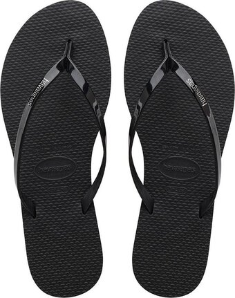 Bol.com Havaianas you metallic slippers dames - black aanbieding