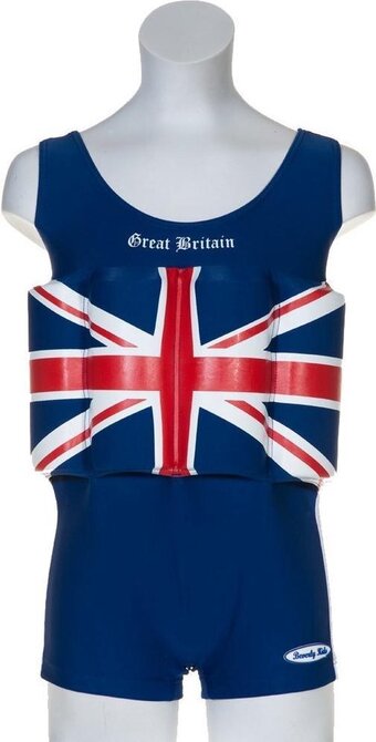 Bol.com Beverly kids uv drijfpakje kinderen great britain - blauw - maat 110 aanbieding