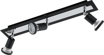 Bol.com Eglo sarria - spot - 3 lichts - zwart, chroom aanbieding